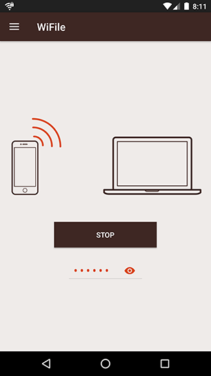 WiFile simple connection set up