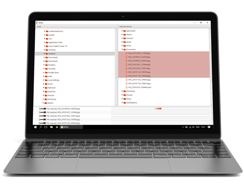 WiFile - copy files from Android to Windows, Linux, macOS